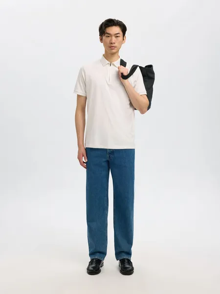 Slhfave Zip Ss Polo Noos