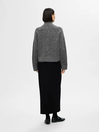 Slfsia Ras Ls Knit Zipper Card