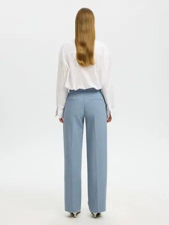 Slfrita Mw Wide Pant Mel Noos