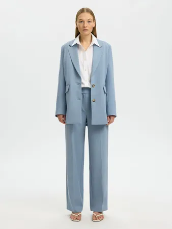 Slfrita Mw Wide Pant Mel Noos