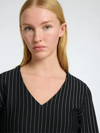 Slfpennie Ls V-neck Top