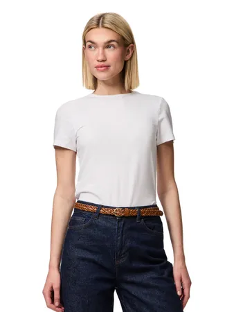 Avery Leather Braided Slim Belt