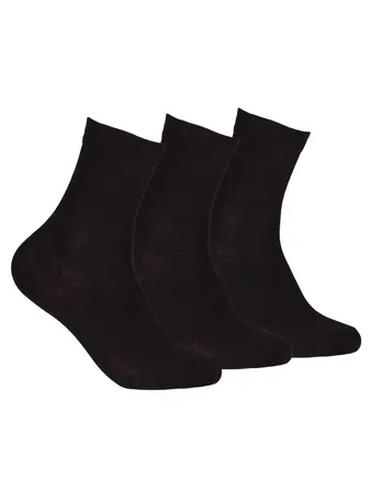 Bomullsstrumpa Dam 3-pack Svart