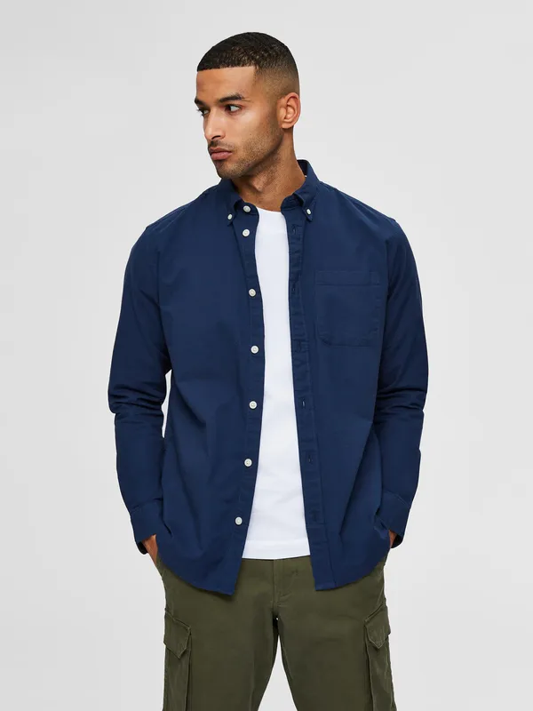 Slhregrick-ox Flex Shirt Ls W