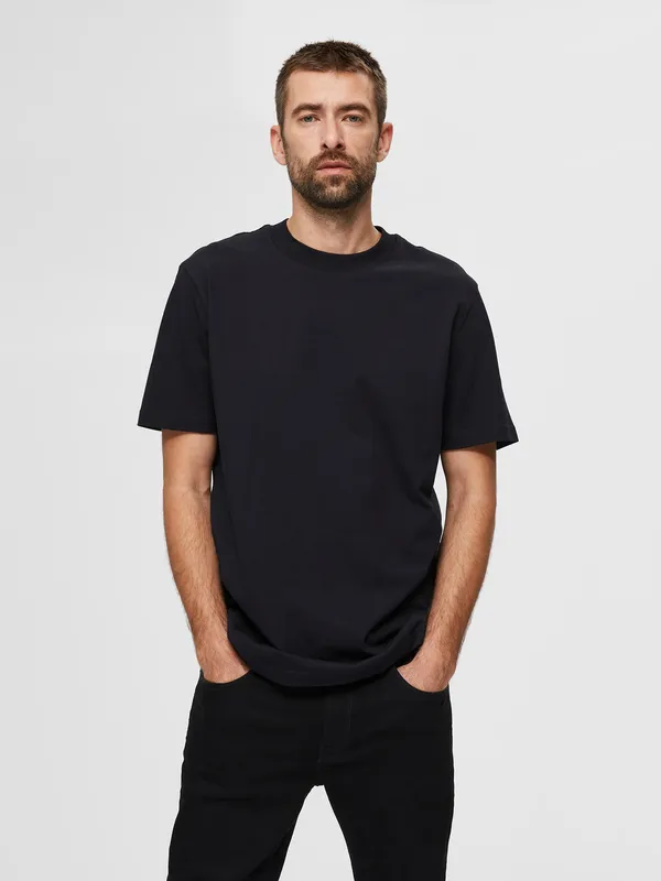 Slhrelaxcolman Ss O-neck Tee B