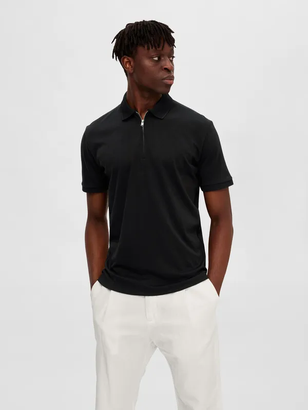 Slhfave Zip Ss Polo Noos