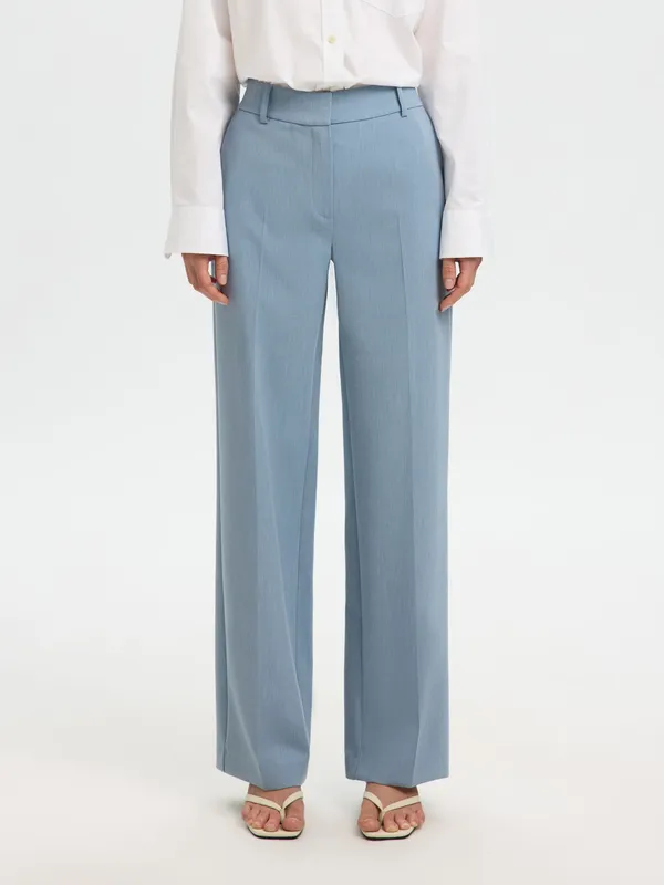 Slfrita Mw Wide Pant Mel Noos