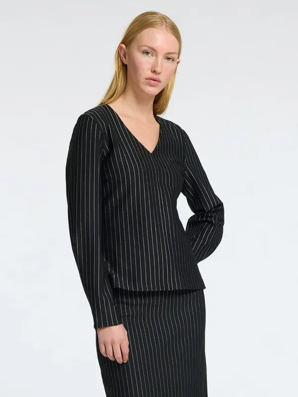 Slfpennie Ls V-neck Top
