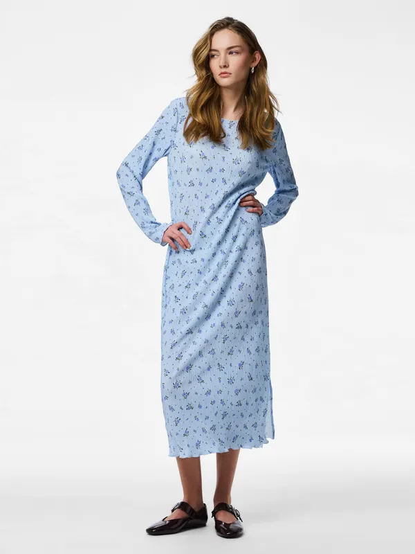 Pcflora Ls Midi Dress Jrs Noos