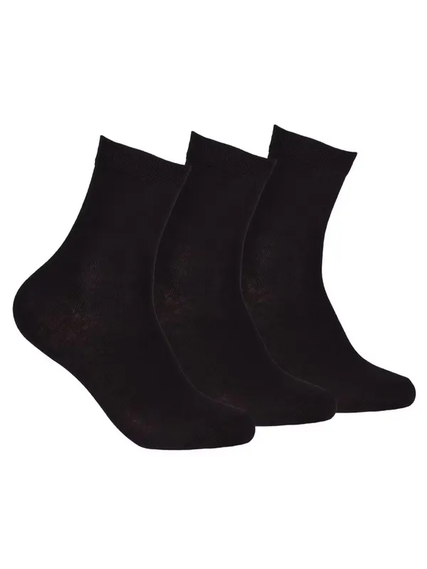 Bomullsstrumpa Dam 3-pack Svart