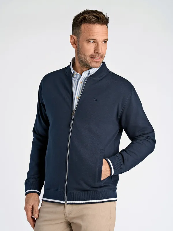 Cardigan W. Baseball Collar